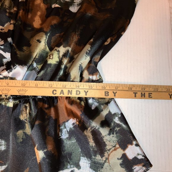 Pleione Womens Satin Peplum Blouse Size XL - Picture 9 of 13